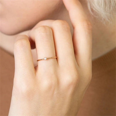 Amelya Birthstone Stacking Ring