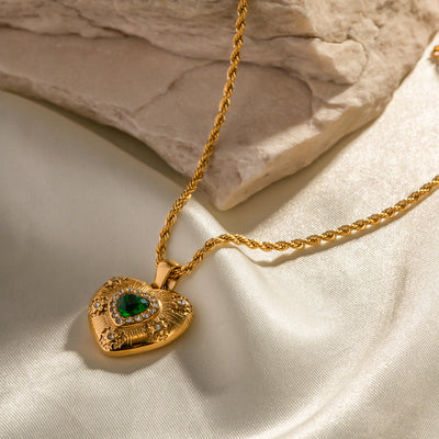 Caelus Kuld Halsband med Hjärtdesign