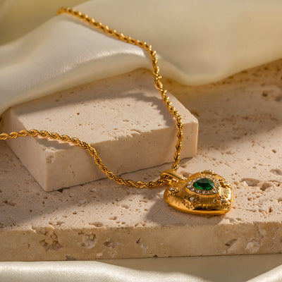 Caelus Kuld Halsband med Hjärtdesign