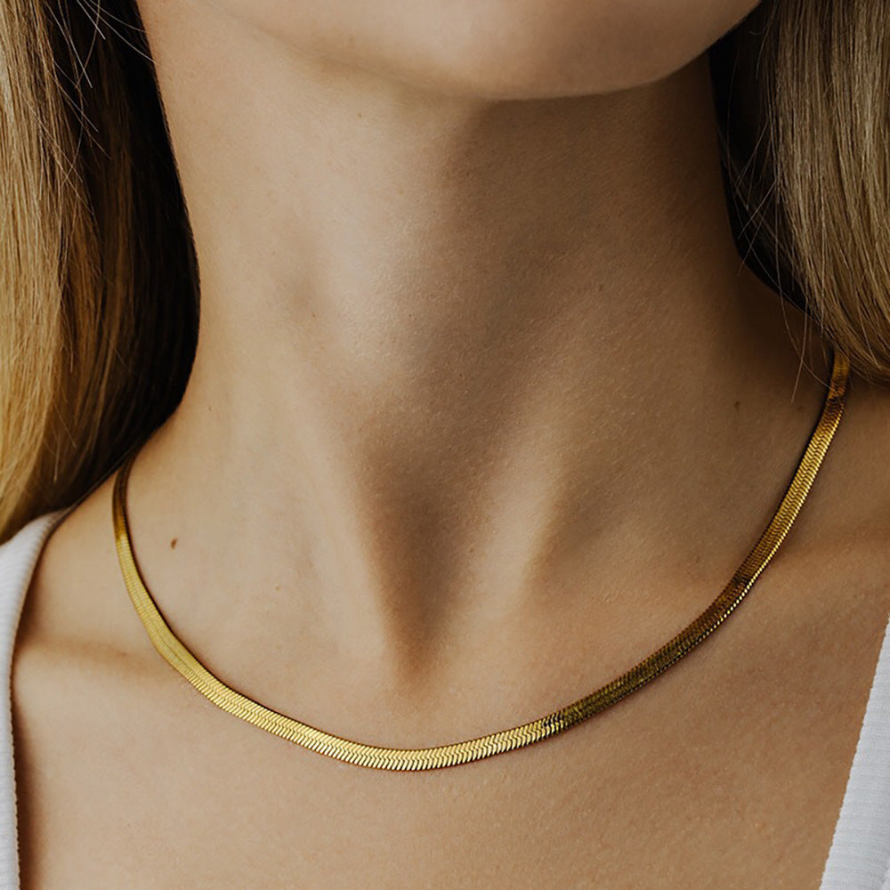 Elysian Guld Fiskbenshalsband
