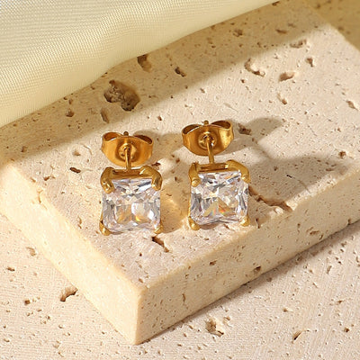 Kovo Solitaire Örhängen – Eleganta Örhängen med Enkel Design