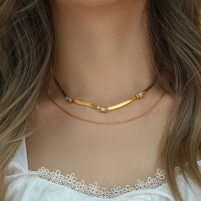 Eve Herringbone Guldhalsband