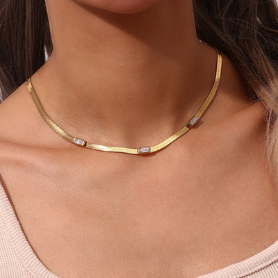 Eve Herringbone Guldhalsband