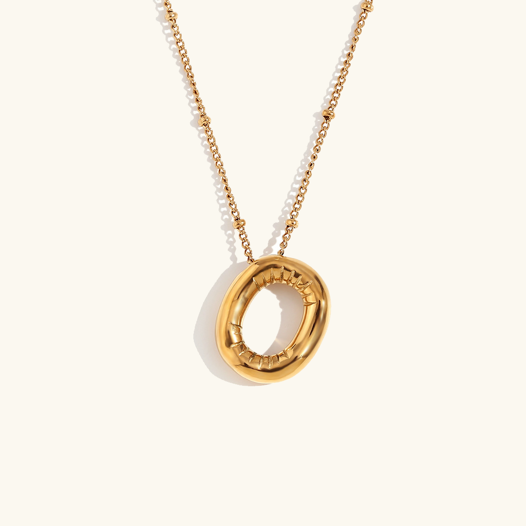 Ballong Guld Initial Smycke