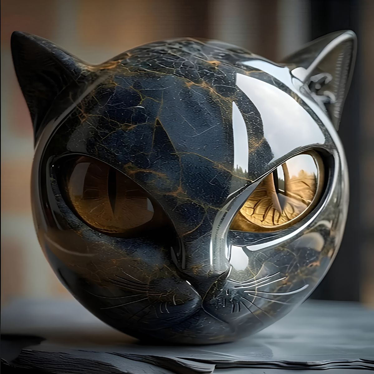 Noiraude™ | Skulptur av svart katt