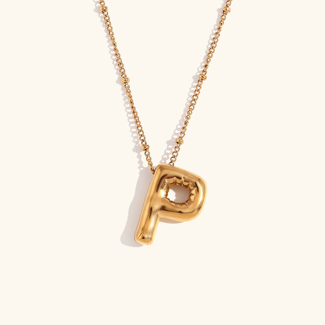 Ballong Guld Initial Smycke