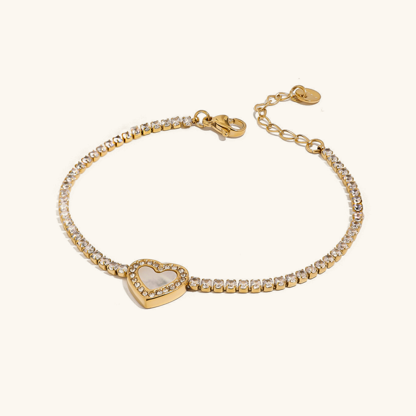 Cameron Diamond Heart Tennisarmband
