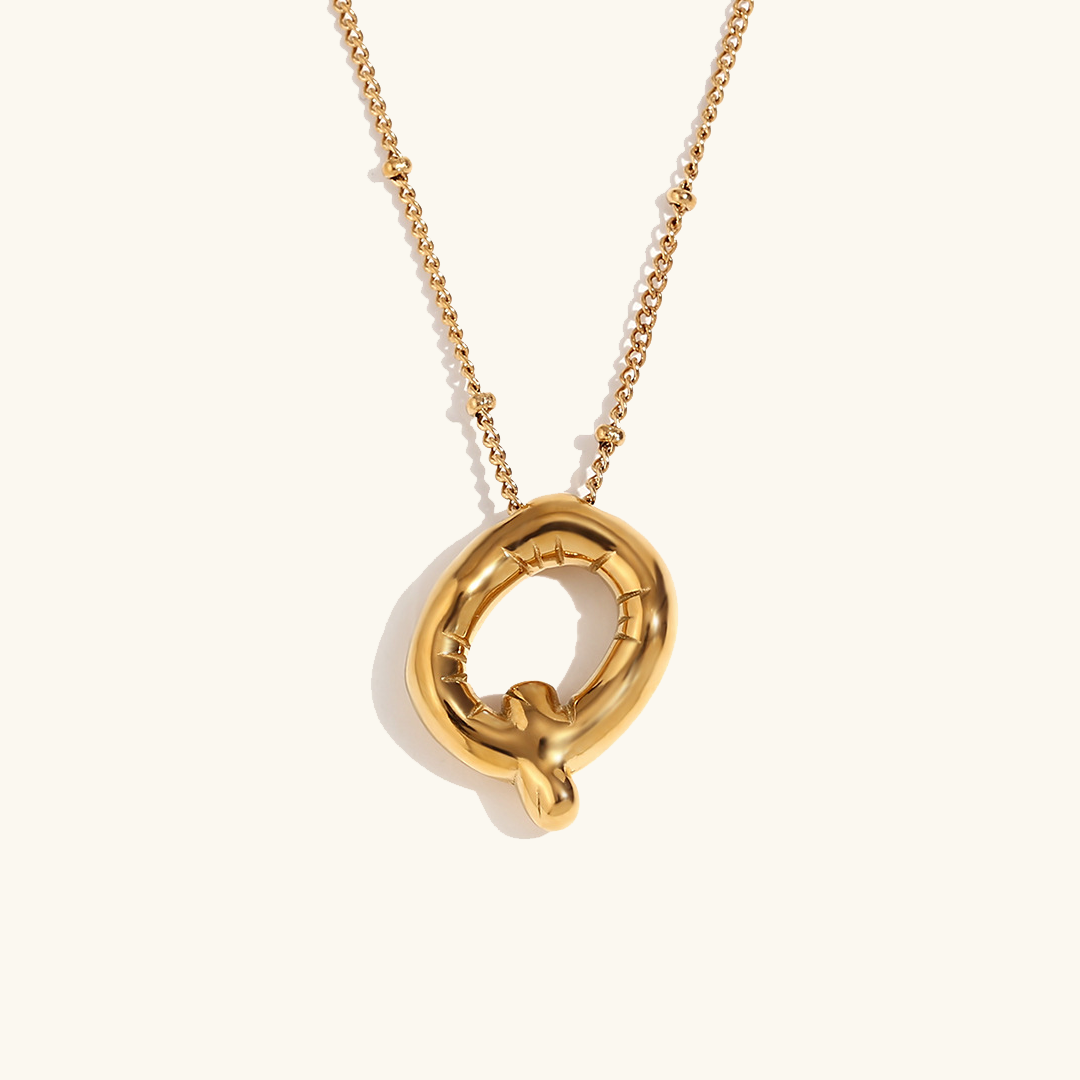Ballong Guld Initial Smycke