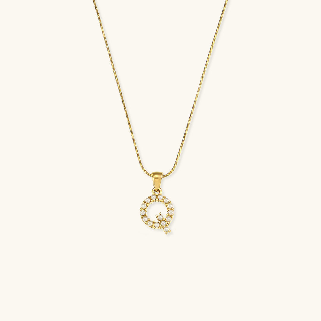 Augustine Pärlhalsband med Initial