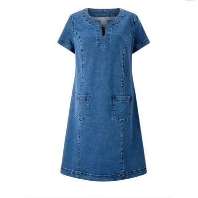 Mathea™ – Jeansklänning med tidlös form och vardagskomfort 