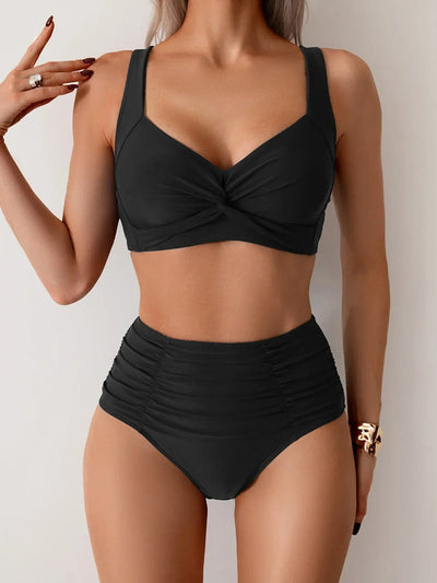 Nolwenn™ | Romantisk bandeaubikini med volanger