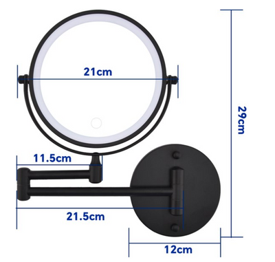 Endivo LED Sminkspegel - 7x Förstoringsfunktion