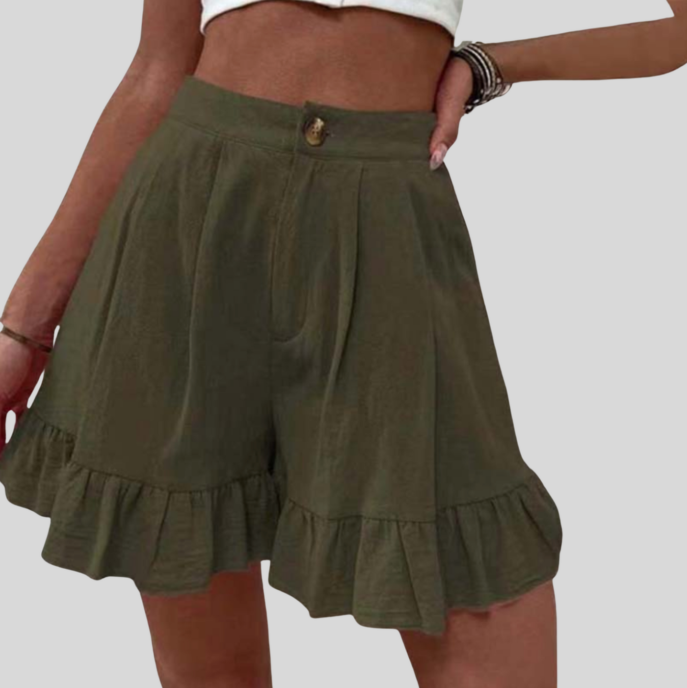 Kissha™ – Vippiga shorts med volangkant