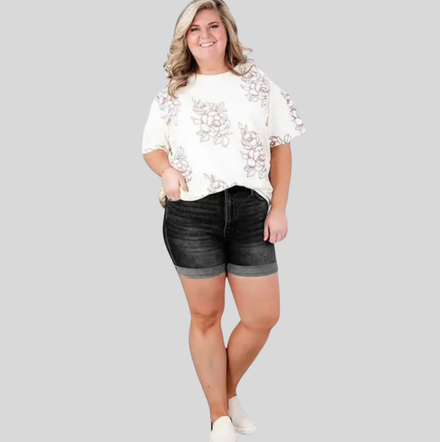 Avery™ - Avslappnade jeansshorts