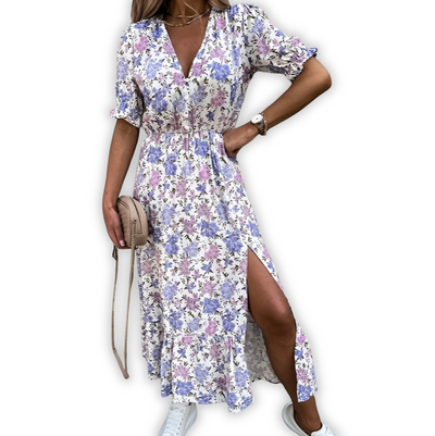 Alida™ - Blommig klänning med elegant känsla