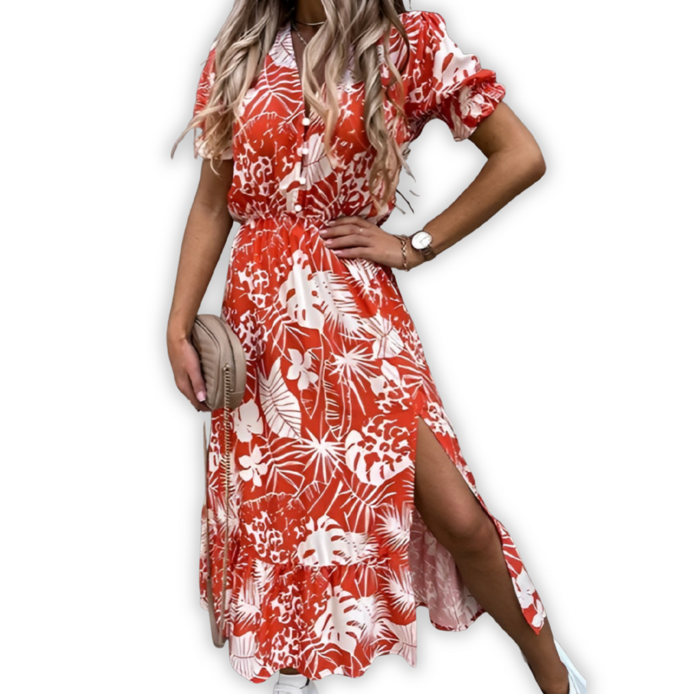 Alida™ - Blommig klänning med elegant känsla