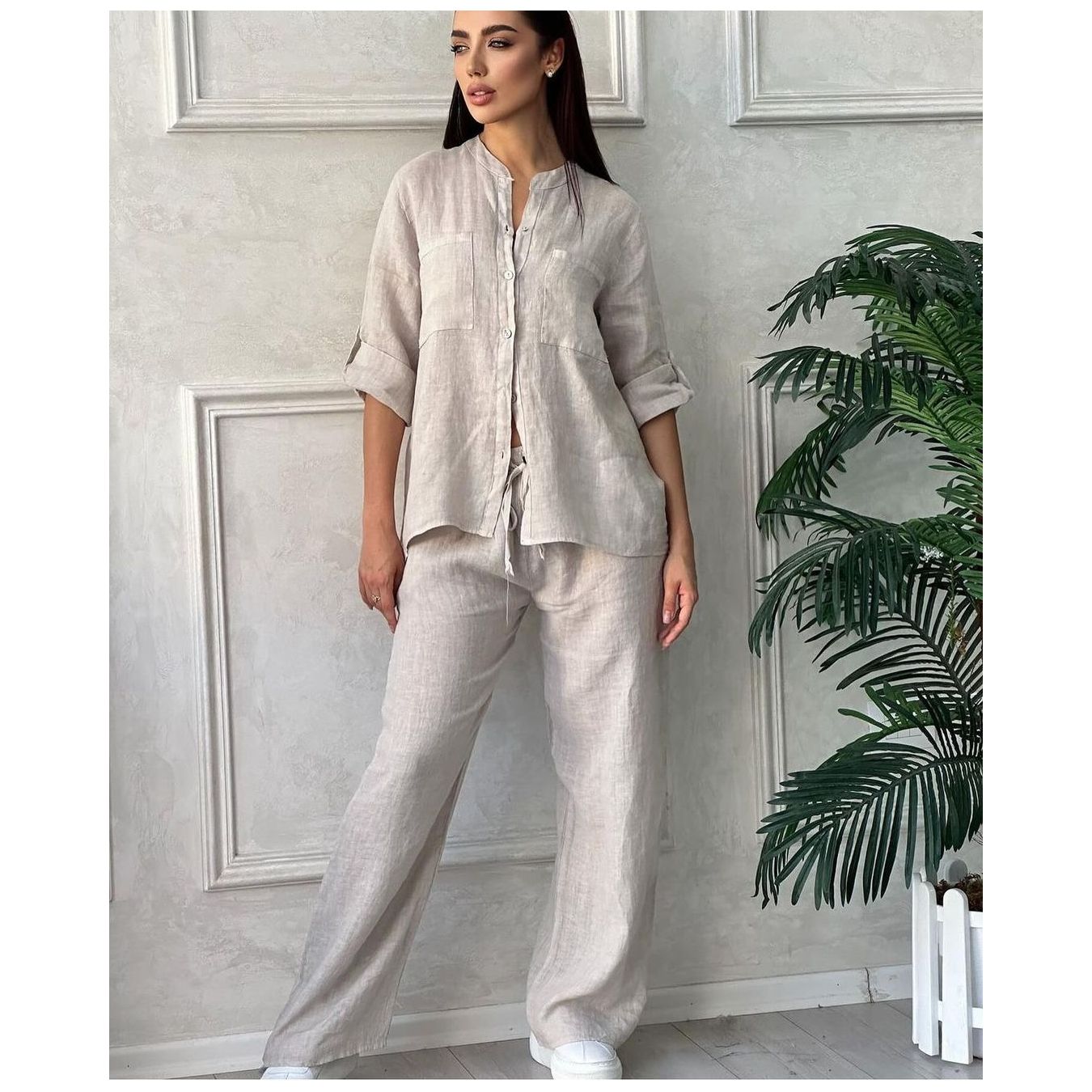 Nora™ | Tidlös Set i Bomull &amp; Linne för Elegant stil