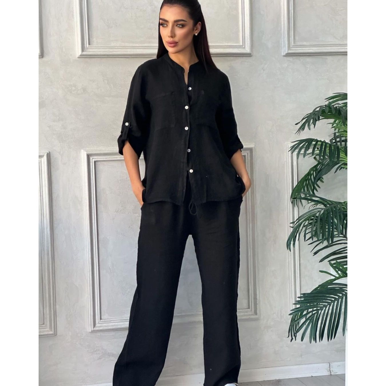 Nora™ | Tidlös Set i Bomull &amp; Linne för Elegant stil