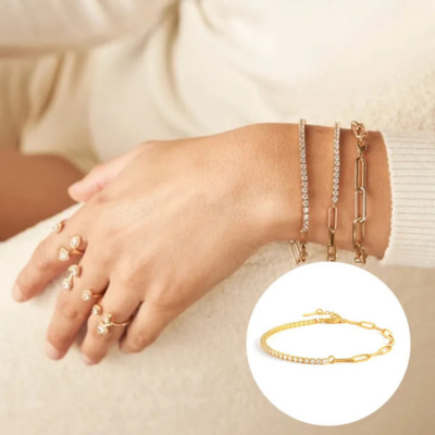 FAE Set med Spänne och Tennisarmband