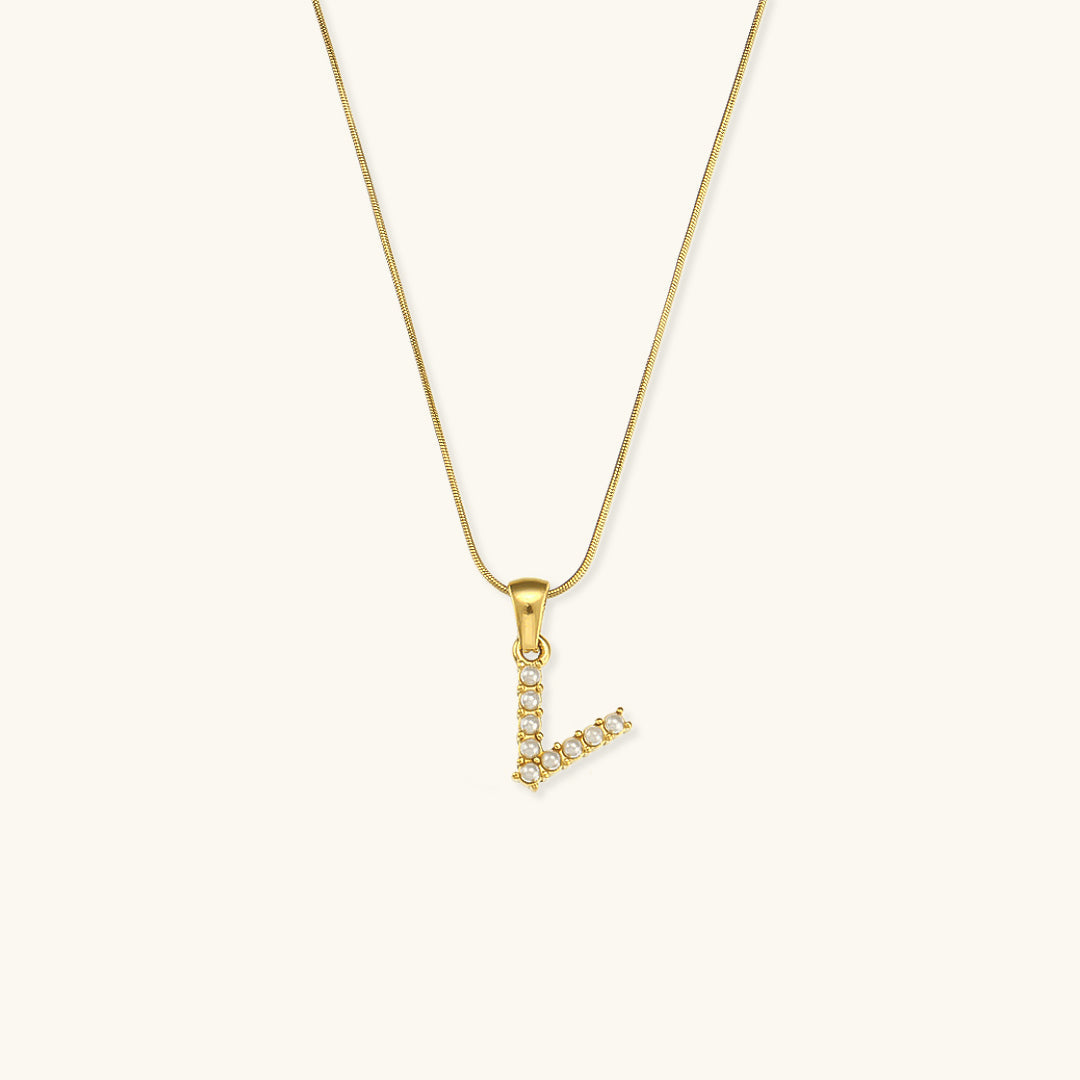 Augustine Pärlhalsband med Initial