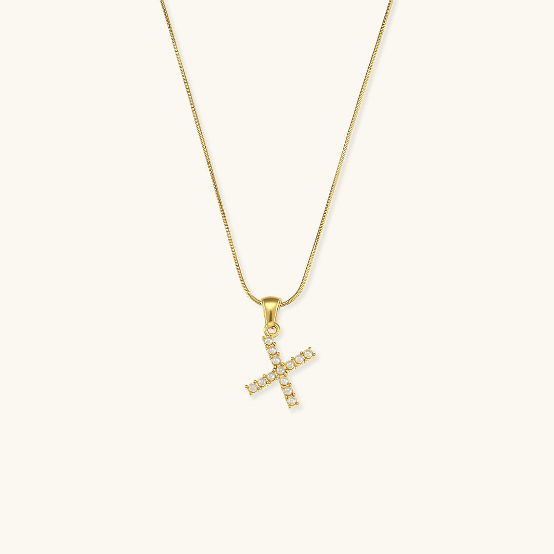 Augustine Pärlhalsband med Initial