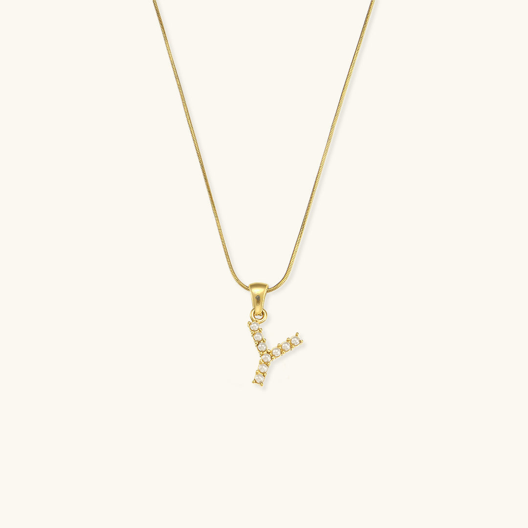Augustine Pärlhalsband med Initial