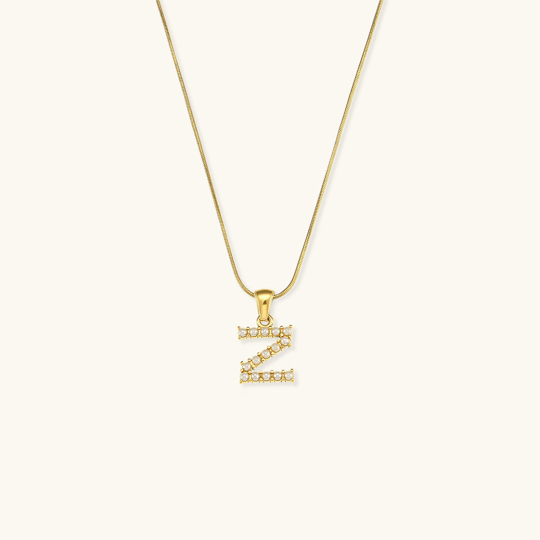 Augustine Pärlhalsband med Initial