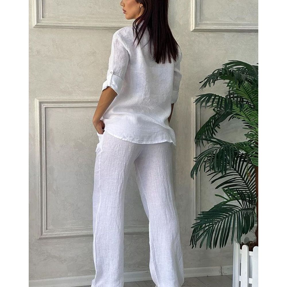 Nora™ | Tidlös Set i Bomull &amp; Linne för Elegant stil