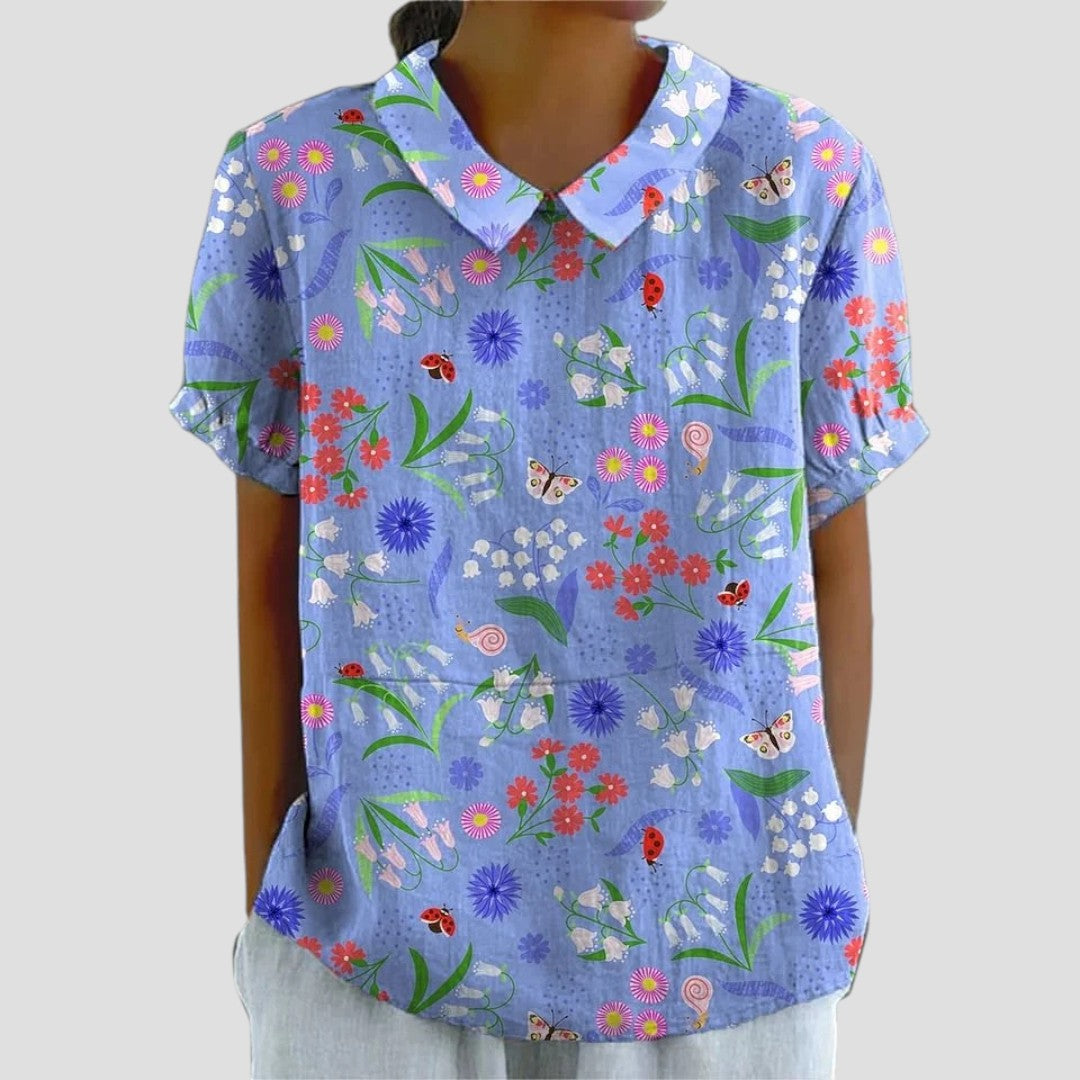 Anita™ – Blus med modern mönsterdesign