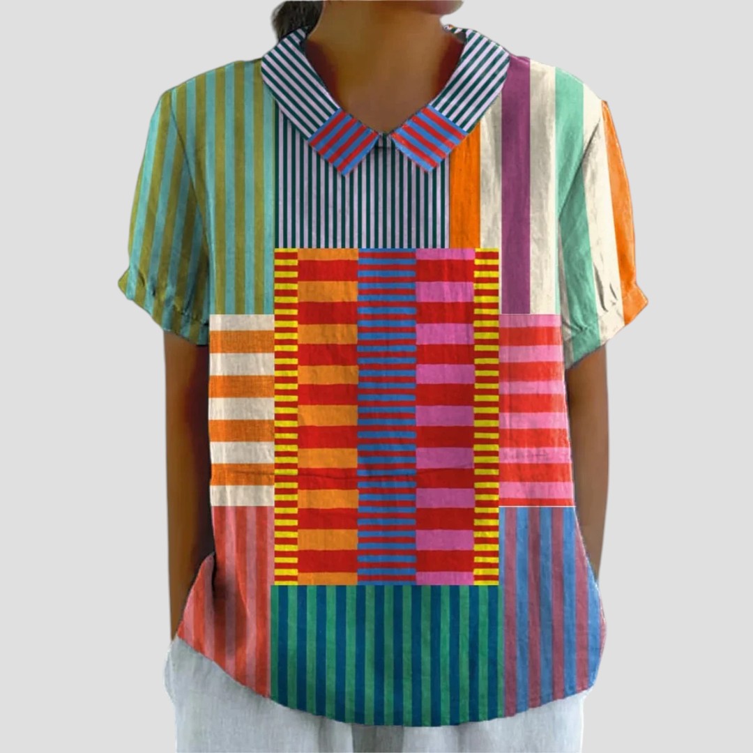 Anita™ – Blus med modern mönsterdesign