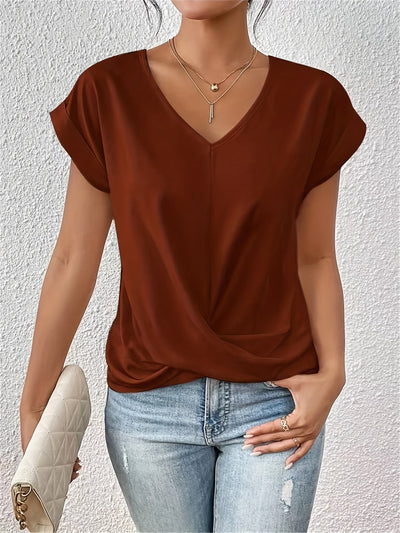 Cleo™ | Ledig T-shirt med sweetheart-urringning