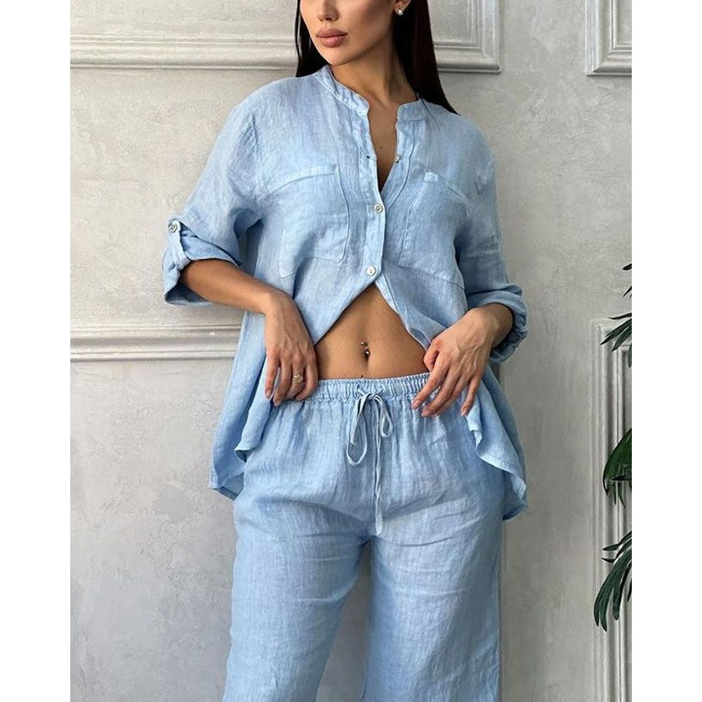 Nora™ | Tidlös Set i Bomull &amp; Linne för Elegant stil