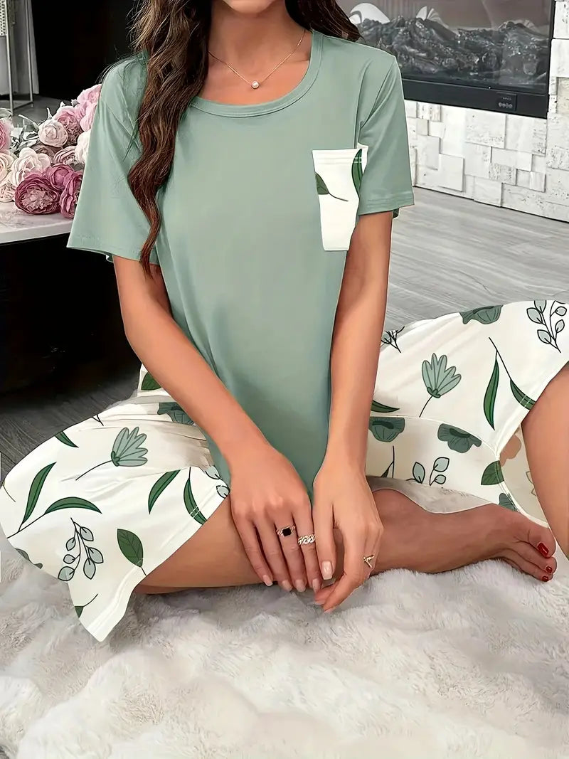 Kinsley™ – Bekväm loungeset med blommigt mönster