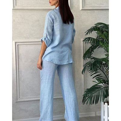 Nora™ | Tidlös Set i Bomull &amp; Linne för Elegant stil