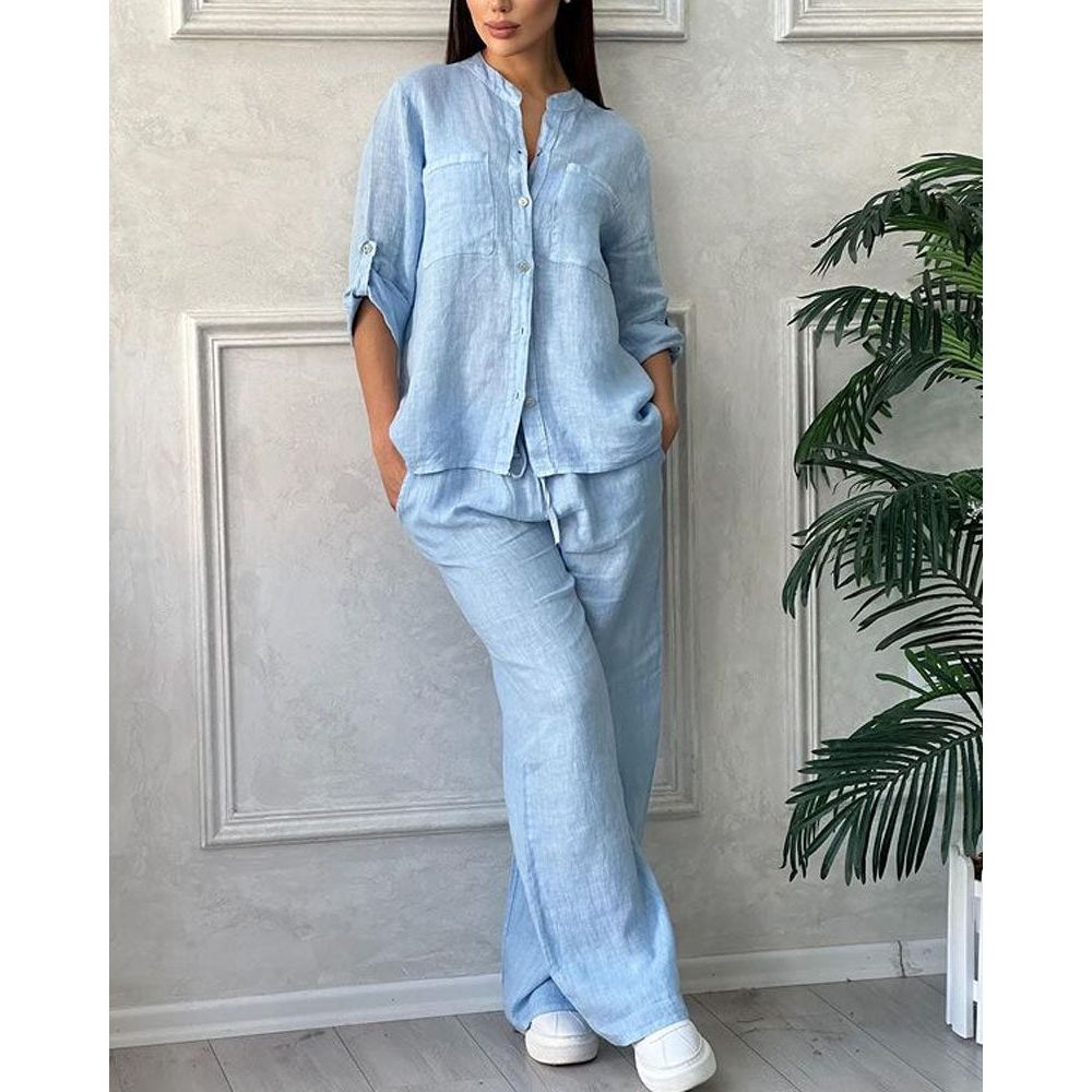 Nora™ | Tidlös Set i Bomull &amp; Linne för Elegant stil