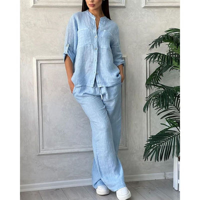 Nora™ | Tidlös Set i Bomull &amp; Linne för Elegant stil