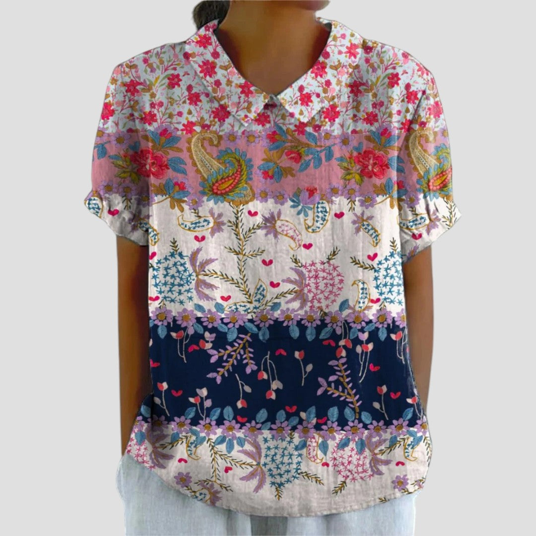 Anita™ – Blus med modern mönsterdesign