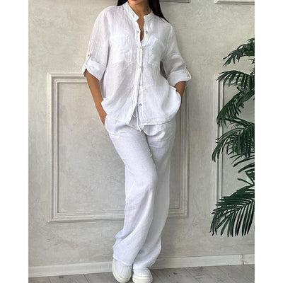 Nora™ | Tidlös Set i Bomull &amp; Linne för Elegant stil