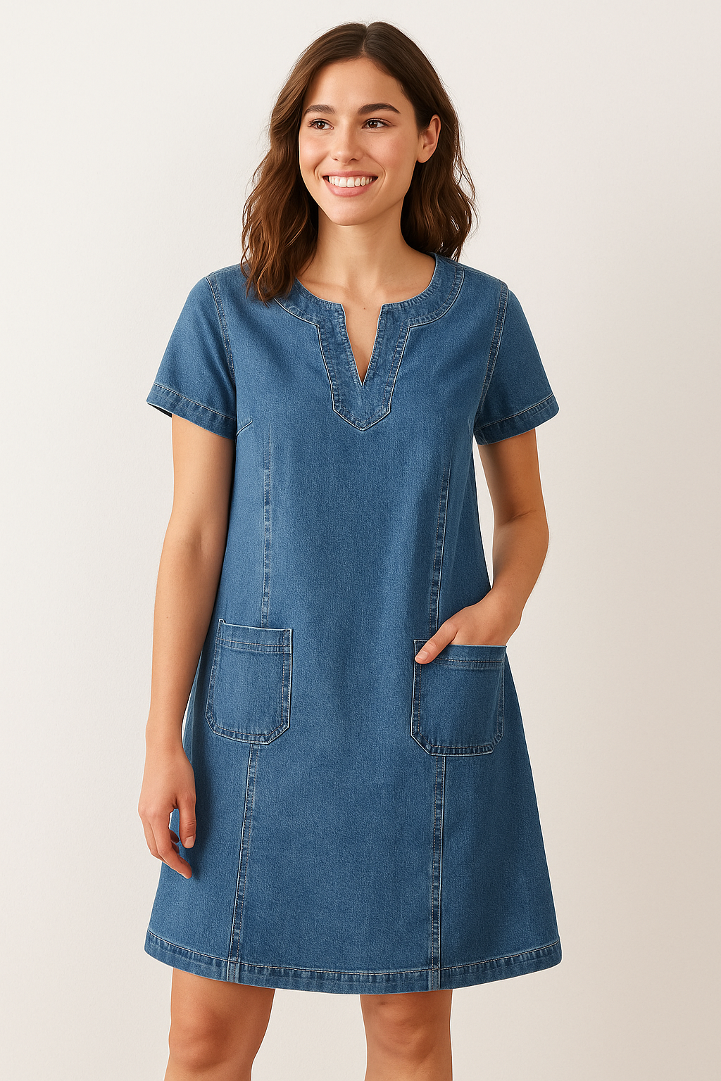 Mathea™ – Jeansklänning med tidlös form och vardagskomfort 