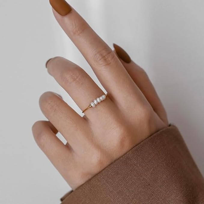 Magnolla Guldring med Sötvattenspärla