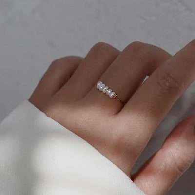 Magnolla Guldring med Sötvattenspärla