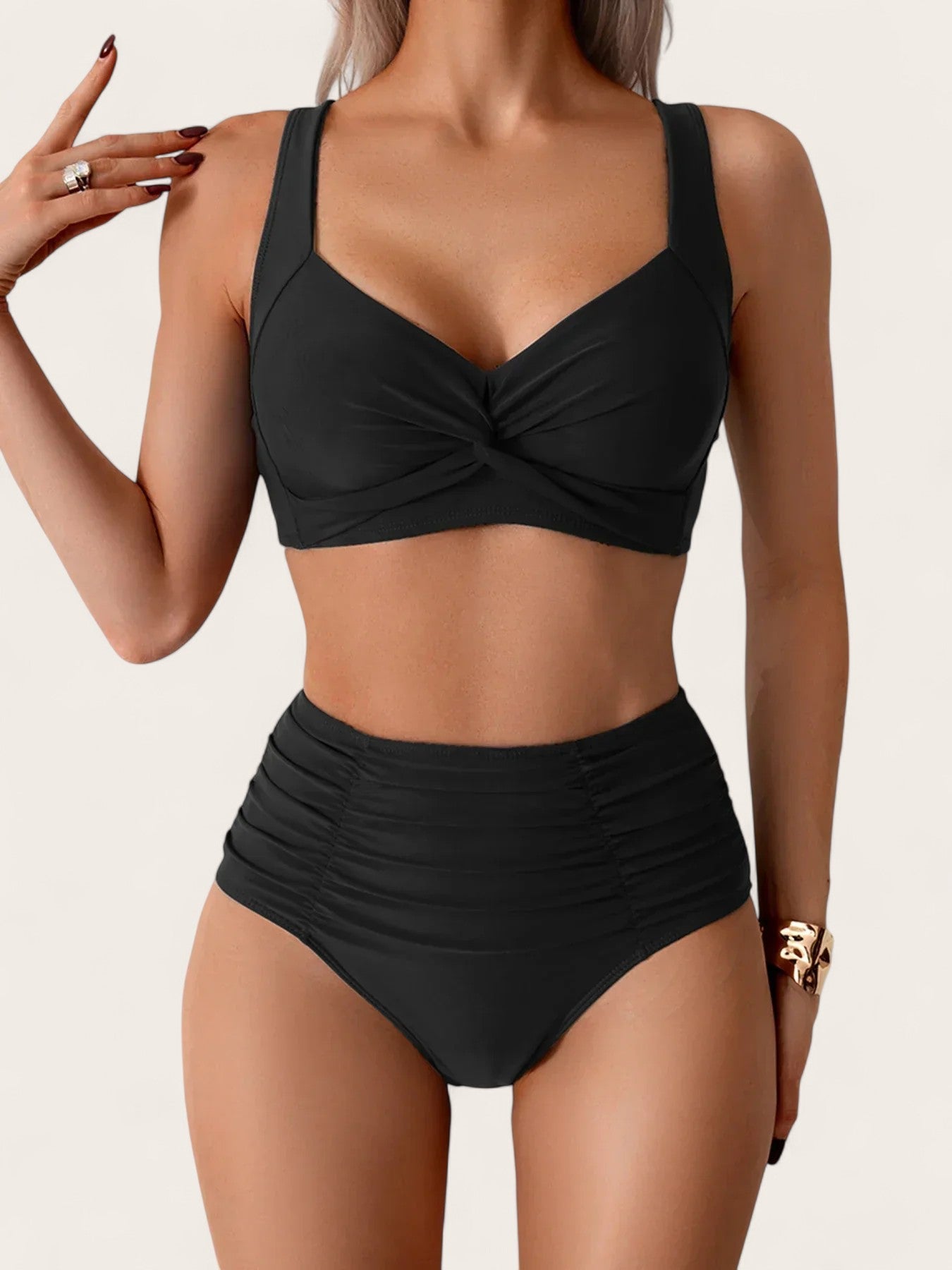Nolwenn™ | Romantisk bandeaubikini med volanger