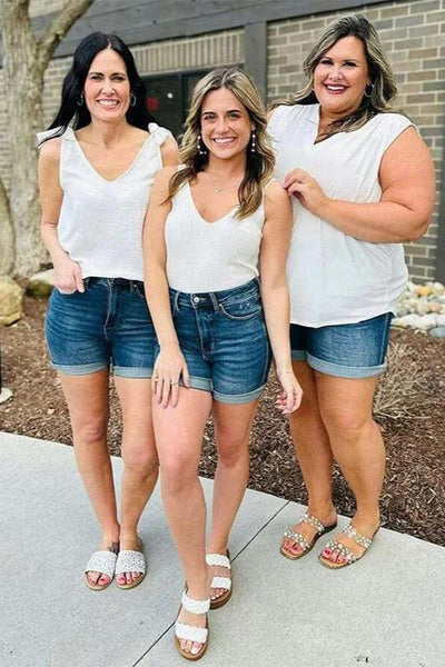 Avery™ - Avslappnade jeansshorts