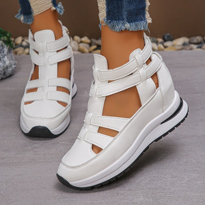 🔥Sista dagen 50% rabatt - Bekväma lätta wedge sandaler med dragkedja i sidan